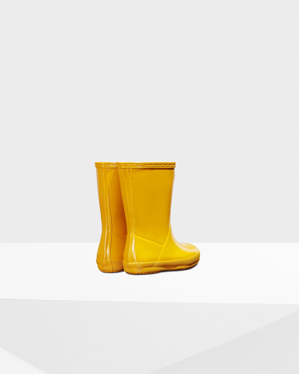 Kids Hunter Rain Boots Yellow - Original First Classic Gloss - 7698203-BP